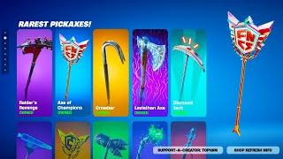 The RAREST Fortnite Pickaxes!