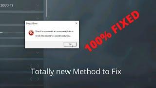 Call of Duty Warzone " Directx Encountered and Unrecoverable error " Fix