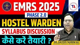 EMRS Hostel Warden Vacancy 2025 | EMRS Hostel Warden Syllabus | Master Plan to crack EMRS 2025