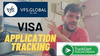 VFS visa application Tracking , VISA Blue Dart currier Tracking full process | Track an application