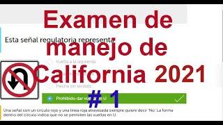 Examen de manejo de California 2021 - EXAMEN DE MANEJO ESCRITO EN ESPAÑOL 2021/DMV