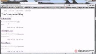 PHP Tutorials: Creating a Blog (Part 10/11)