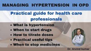 How to treat hypertension | practical tips for healthcare professionals