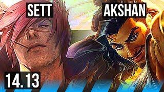 SETT vs AKSHAN (MID) | 500+ games, 4/1/1 | EUW Diamond | 14.13
