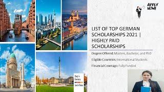 Germany Top 10 Scholarships in Germany for International Students #scholarships#germany