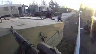  Ukraine War - Russian Soldiers Helmet Cam Captures His Unit Coming Under Ukrainian Ambush
