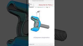 Zinc Plated Steel Wing Head Thumb Screw |@Engineer.Imagination| #foryou #shorts #solidworks #model