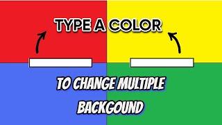 Change Multiple Background Color With Input tag | CodeModeOn