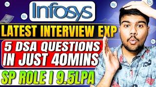 Infosys Specialist Programmer Interview Experience: 5 DSA Questions in Just 40 Mins!