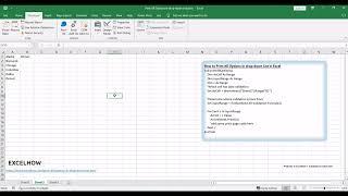 How to Print All Options in Drop down List in Excel