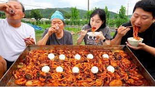 부드럽고 큼지막한 선화동쭈꾸미에 매콤한 볶음밥까지~ (Spicy stir-fried webfoot octopus) 요리&먹방!! - Mukbang eating show