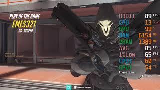 Radeon Vega 7 Graphics -- AMD Ryzen 5 5600G -- Overwatch FPS Test