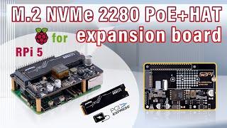 52Pi  M.2 NVMe M-key & PoE+ Hat For Raspberry Pi 5   (P33) SKU: EP-0241 (Part.1)