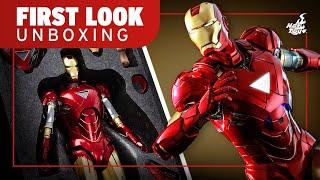 Hot Toys Iron Man Mark VI 2.0 With Suit-Up Gantry Figure Unboxing | First Look