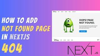how to make a not found page or 404 page in nextjs