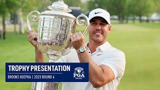 Brooks Koepka Lifts the Wanamaker Trophy | 2023 PGA Championship