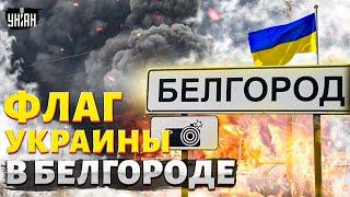 ️Только что! В Белгороде подняли флаг Украины: есть видео! Новые взрывы не утихают