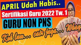 SERTIFIKASI GURU 2022 : April Udah Habis Sertifikasi Guru NON PNS, Kok Belum Juga Cair, Mengapa ?