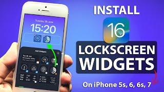 Install iOS 16 Lockscreen Widgets on Old iPhone - 5s, 6, 6s, 7, 7Plus || Instal Now