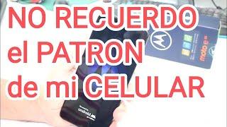 no recuerdo el patron de mi celular Motorola Moto E22i, E22 y E20 Quitar Patron Bloqueo