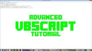 Computer Tutorial: Advanced VBScript Mechanics