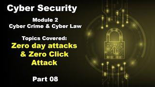 Zero Day & Zero Click attack | Part 8 | Crime Crime & Cyber law Cyber Security