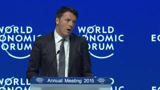 Davos 2015 - Italian Prime Minister Matteo Renzi at Davos 2015