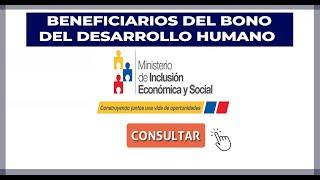 CONSULTA BONO DE DESARROLLO HUMANO | BONOS DEL MIES | BONOS ECUADOR