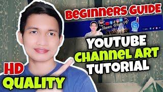 PAANO GUMAWA NG YOUTUBE BANNER AT PAANO MAGLAGAY (YOUTUBE CHANNEL ART COVER PHOTO TUTORIAL)