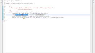 HOW TO GET LAST MODIFICATION DATE  OF A FILE USING JAVA
