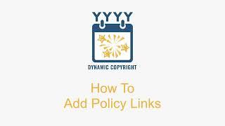 How to add policy footer links with Dynamic Copyright Year Plugin