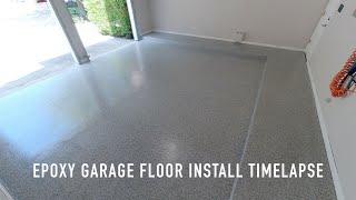 Garage Floor Epoxy Installation Timelapse