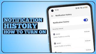 How To Turn On/Enable | Notification History | Kaise On Karen | Not Showing | Where Is |