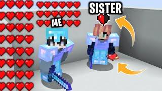 I Stole Infinite Hearts From My Sister in Her LIFESTEAL Minecraft SMP...