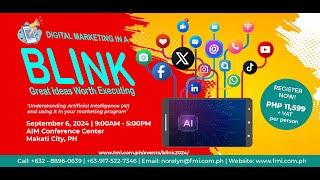 Thank you for joining us in 'Digital Marketing in a BLINK Seminar 2024' last September 06, 2024 ...