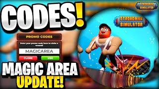 *NEW* ALL WORKING MAGIC AREA UPDATE CODES FOR STRONGMAN SIMULATOR! ROBLOX STRONGMAN SIMULATOR CODES