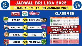 Jadwal Liga 1 2025 Pekan 19 - Persib vs Dewa United - Persija vs Persita - Liga 1 Indonesia 2024