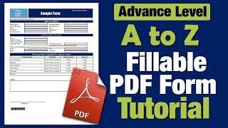 How to Create a Fillable PDF form - step by step Tutorial