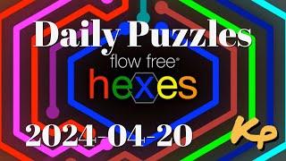 Flow Free Hexes - Daily Puzzles - 2024-04-20 - April 20th 2024