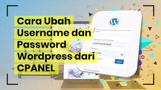 Cara Ganti Password Wordpress dari Cpanel | Control Panel
