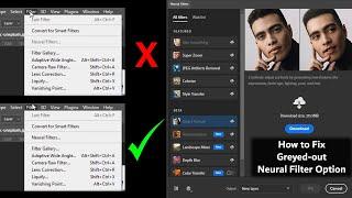 How to Fix Greyed-out Neural Filters in Photoshop