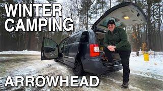 Winter Solo Minivan Camping • Arrowhead