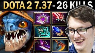 Slark Gameplay Miracle with 26 Kills and 1000 GPM - Dota 7.37