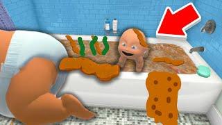 Baby POOPS in THE BATH TUB.. (Who's Your Daddy?)