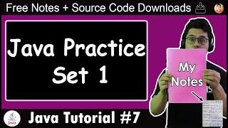 Java Tutorial: Chapter 1- Practice Set | Java Practice Problems With Solution