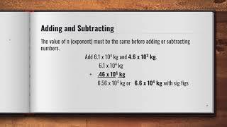 Chemistry:  Video 1-8: Scientific Notation