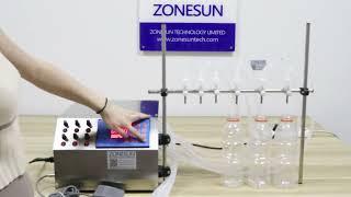 ZONESUN ZS-YTDP6 Electrical Diaphragm Pump Liquid Filling Machine Operation Steps