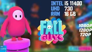 Fall Guys | Intel i5 11400 uhd 730 16GB ram gameplay test | Low end pc