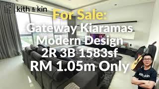 Gateway Kiaramas ID Home Design | Mont Kiara | 2R 3B 1583sf |  FOR SALE