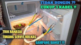 Kulkas tidak dingin? Gampang,cukup pakai kabel isi 3,kulkas dingin lagi